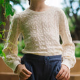 Load image into Gallery viewer, Balloon Sleeve Organic Pointelle Sweater - Baby
