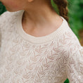 Load image into Gallery viewer, Balloon Sleeve Organic Pointelle Sweater - Baby
