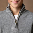 Load image into Gallery viewer, Organic Half Zip Sweater - Baby
