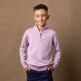 Load image into Gallery viewer, Organic Fine Gauge Half Zip Sweater - Baby
