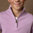 Load image into Gallery viewer, Organic Fine Gauge Half Zip Sweater - Baby
