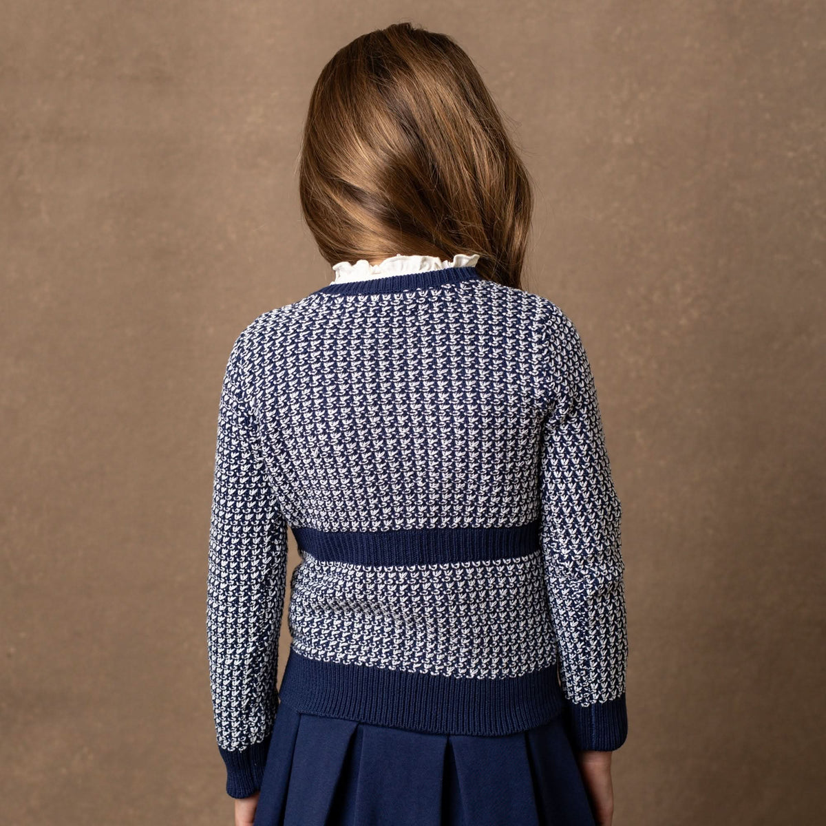 Organic Fancy Tweed Cardigan