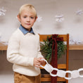 Load image into Gallery viewer, Organic Herringbone Detail Crew Neck Sweater - Baby
