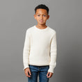 Load image into Gallery viewer, Organic Herringbone Detail Crew Neck Sweater - Baby
