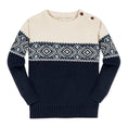 Load image into Gallery viewer, Organic Intarsia Crew Neck Button Sweater - Baby
