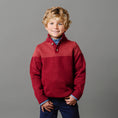 Load image into Gallery viewer, Organic Intarsia Yoke Mock Neck Sweater - Baby
