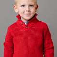 Load image into Gallery viewer, Organic Mix Stitch Mock Neck Sweater with Elbow Patches - Baby
