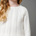 Load image into Gallery viewer, Organic Raglan Cable Sweater
