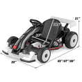 Load image into Gallery viewer, 24V Kids Go Kart Licensed Audi Adjustable Ride on Racing Toy with Horn-Black & White
