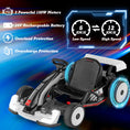 Load image into Gallery viewer, 24V Kids Go Kart Licensed Audi Adjustable Ride on Racing Toy with Horn-Black & White
