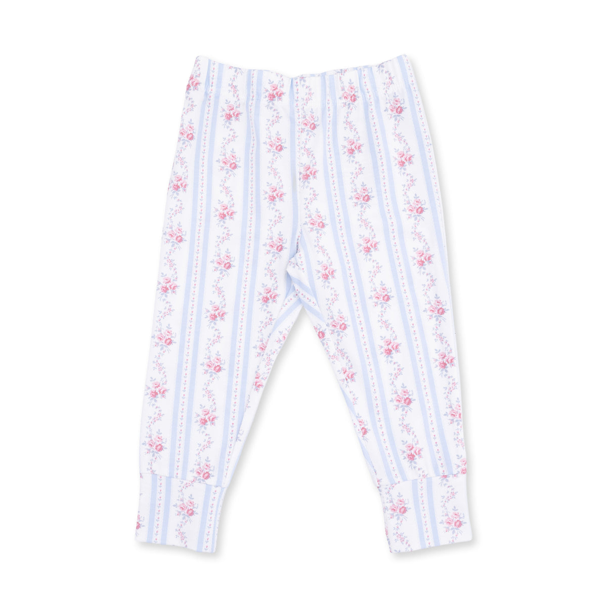 Anna Floral Stripe - Short Sleeve Loungewear Set