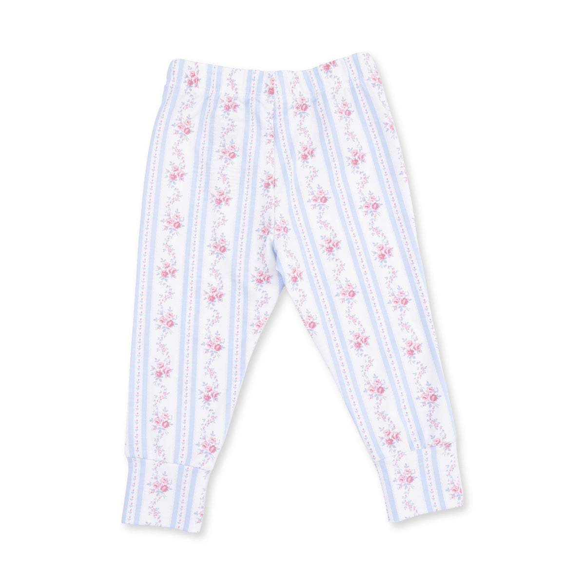 Anna Floral Stripe - Short Sleeve Loungewear Set