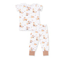 Load image into Gallery viewer, Woodland Animals with Pumpkins - Short Sleeve Loungewear Set
