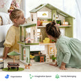 Load image into Gallery viewer, Tiny Land® Sweetwood Edge Dollhouse - Green & Pink
