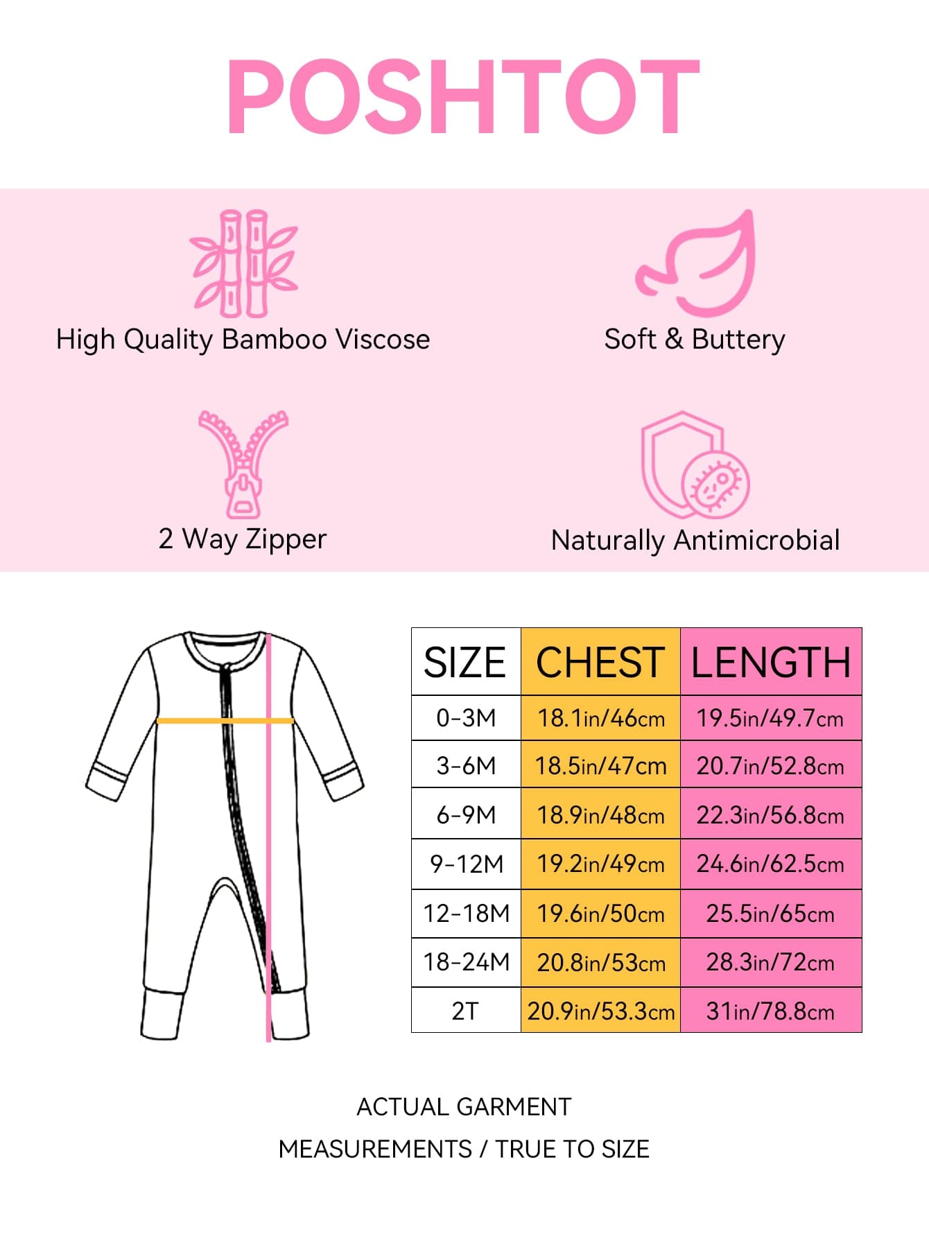 Posh TOT Surf's Up Bamboo Baby Convertible Zippy Romper