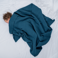Load image into Gallery viewer, Baby Waffle Blankets in Neptune
