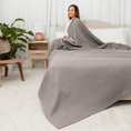 Load image into Gallery viewer, Adult Waffle Blankets in Charcoal
