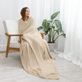 Load image into Gallery viewer, Adult Muslin Blanket in Sand
