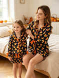 Load image into Gallery viewer, Halloween Candy Corn Mommy and Me Pajama Set Matching Lounge Set
