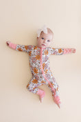 Load image into Gallery viewer, Bamboo Zip Romper | Retro Garden
