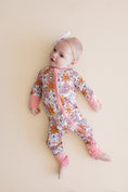 Load image into Gallery viewer, Bamboo Zip Romper | Retro Garden
