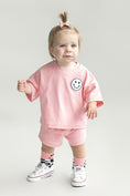 Load image into Gallery viewer, Smiley Shorts Set | Pink Peach
