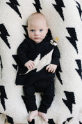 Load image into Gallery viewer, Lightning Bolt Fuzzy Blanket | Black
