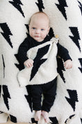 Load image into Gallery viewer, Lightning Bolt Fuzzy Blanket | Black
