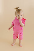 Load image into Gallery viewer, Terry Cargo Shorts Set | Pink
