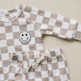 Load image into Gallery viewer, Checkered Smiley Lounge Set | Latte
