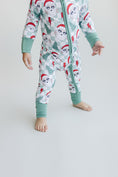 Load image into Gallery viewer, Bamboo Zip Romper | Checkered Santa
