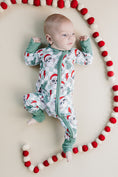 Load image into Gallery viewer, Bamboo Zip Romper | Checkered Santa
