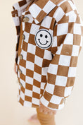 Load image into Gallery viewer, Cotton Shacket | Smiley Checkered Copper

