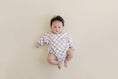 Load image into Gallery viewer, Bubble Romper | Checkered Smiley Latte
