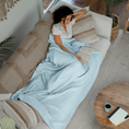 Load image into Gallery viewer, Adult Muslin Blanket in Sky Blue
