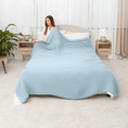 Load image into Gallery viewer, Adult Muslin Blanket in Sky Blue

