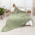 Load image into Gallery viewer, Adult Muslin Blanket in Sage
