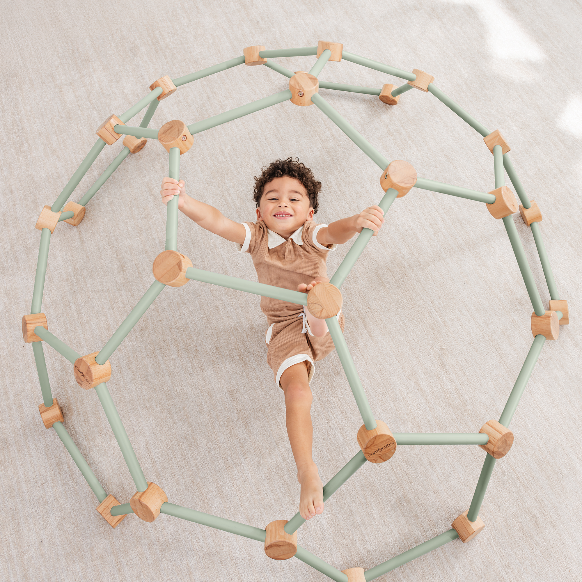Wooden Climber for Kids in Sage