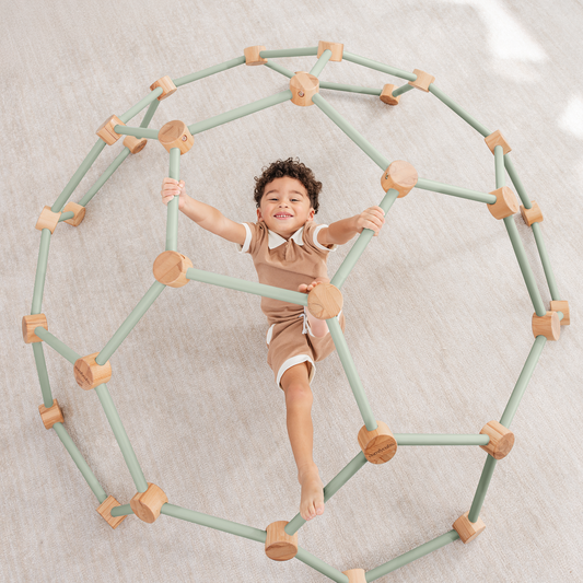 Wooden Climber for Kids in Sage