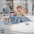 Load image into Gallery viewer, Baby Waffle Blankets in Pacific Blue

