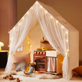 Load image into Gallery viewer, Tiny Land® Kids Tent – Large Cozy Tent with Star Lights
