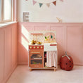Load image into Gallery viewer, Tiny Land® Wooden Play Kitchen for Toddlers - Honey Kitchenette Pretend Cooking Set
