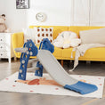 Load image into Gallery viewer, 3-in-1 Kids Slide Baby Play Climber Slide Set with Basketball Hoop
