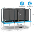 Load image into Gallery viewer, 8 x 14 Feet Rectangular Recreational Trampoline with Safety Enclosure Net and Ladder
