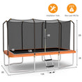Load image into Gallery viewer, 8 x 14 Feet Rectangular Recreational Trampoline with Safety Enclosure Net and Ladder
