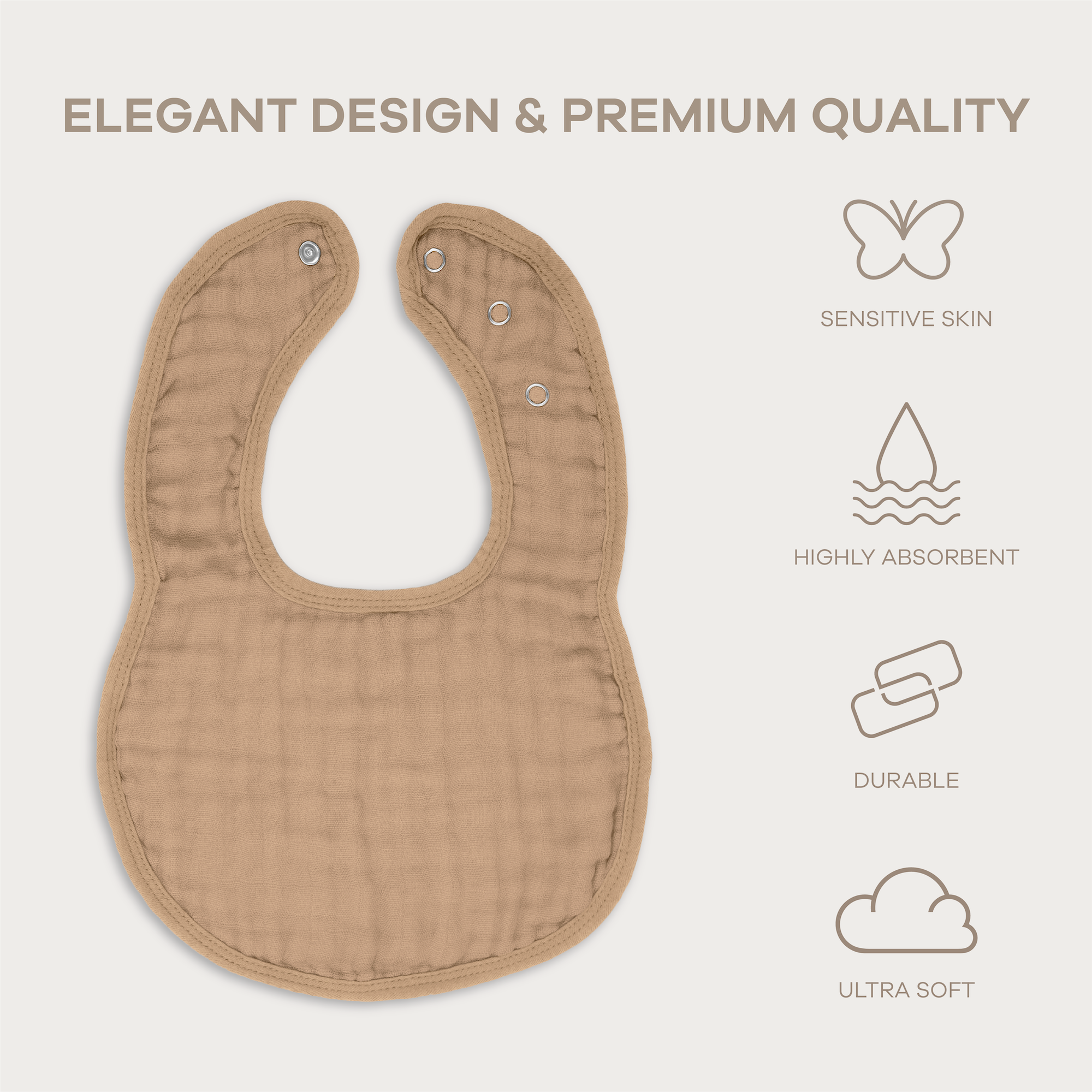 Muslin Bibs in Cedar