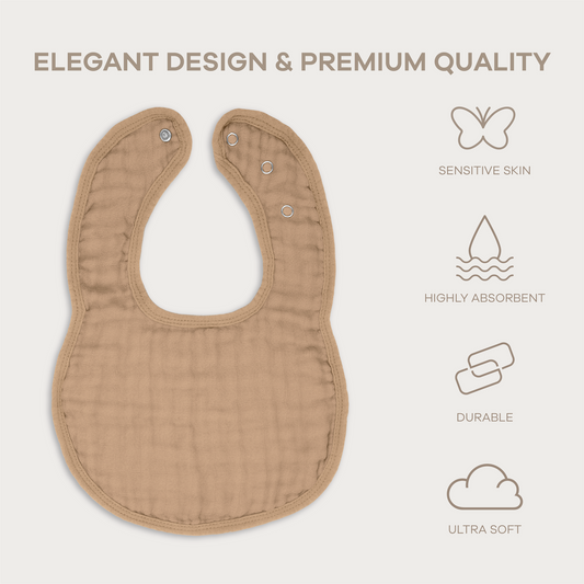 Muslin Bibs in Cedar