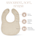 Load image into Gallery viewer, Muslin Bibs in Sand
