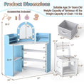 Load image into Gallery viewer, 2-In-1 Kids Vanity Set with Lights for Toddlers 3+ Years Old

