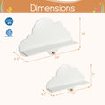 Load image into Gallery viewer, 2 Pieces Floating Cloud Shelves Wall Mounted Storage Display Rack-White

